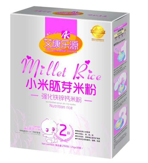 艾康樂源強(qiáng)化鐵鋅鈣小米胚芽米粉2段