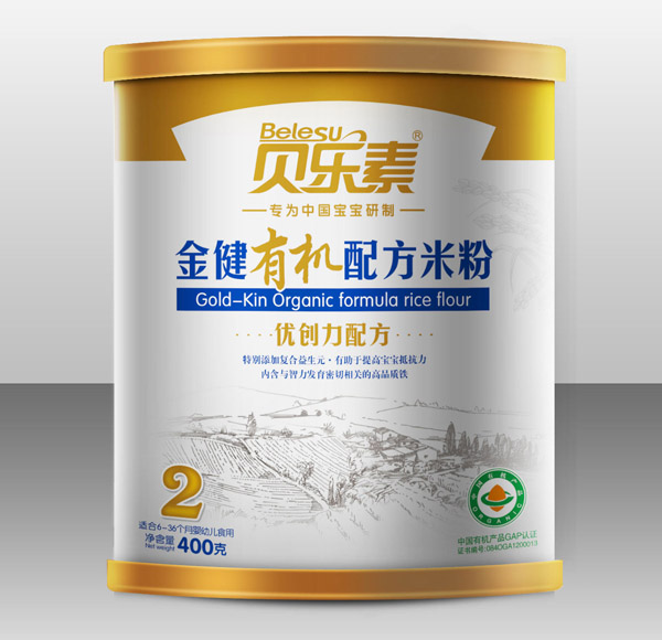 貝樂素金健有機(jī)米粉2段