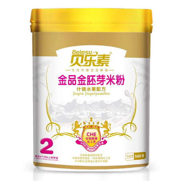 貝樂(lè)素什錦水果金胚芽米粉2段