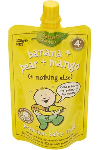 葉子嬰兒果泥(香蕉、梨和芒果)