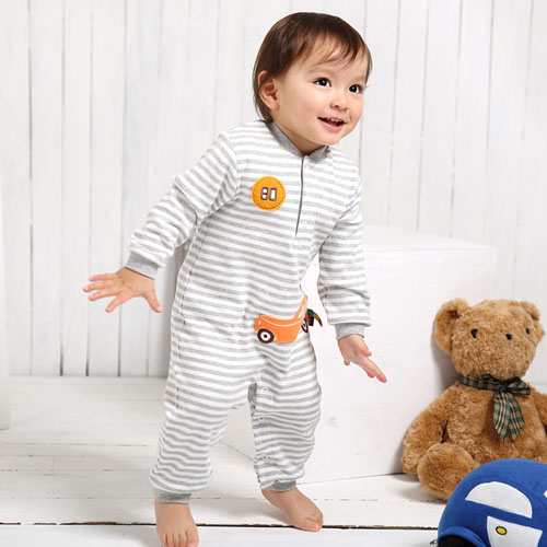 棉果果長袖半開領(lǐng)哈衣