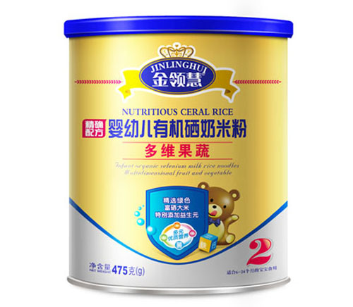 金領(lǐng)慧多維果蔬嬰幼兒有機硒米粉2段