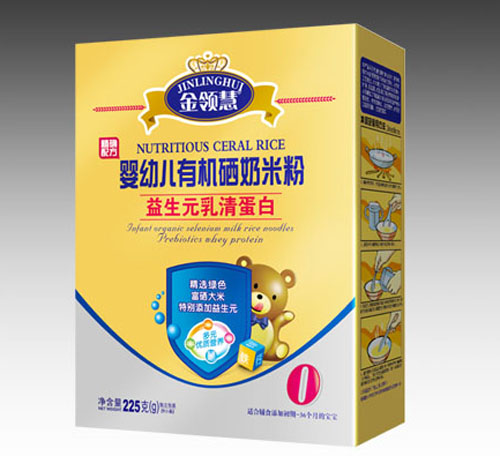 金領慧益生元乳清蛋白嬰幼兒有機硒米粉0段盒裝