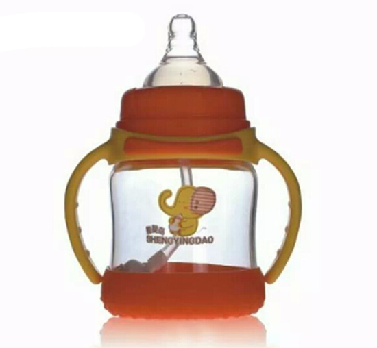 圣嬰島防摔防滑玻璃奶瓶150ml