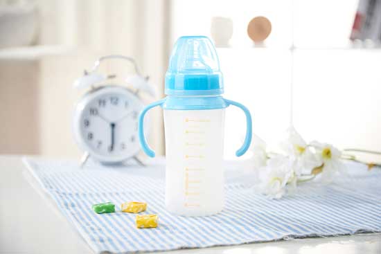 樂米樂有柄寬口奶瓶藍(lán)色(240ml)