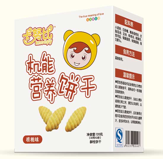 卡努比核桃味機(jī)能營養(yǎng)餅干
