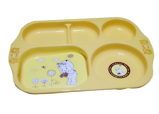 淞泰幼兒園寶寶兒童分五格卡通餐盤(pán)加深餐具耐摔