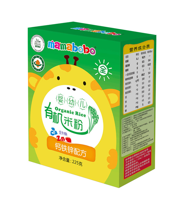mamabobo嬰幼兒有機(jī)米粉-鈣鐵鋅配方