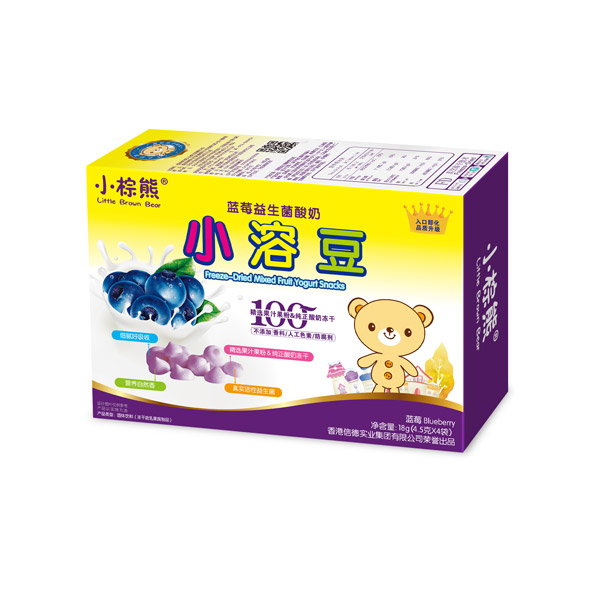 小棕熊藍(lán)莓益生菌酸奶小溶豆