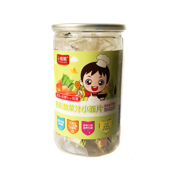 小棕熊多彩果蔬汁小面片(甜菜+胡蘿卜+雞蛋)