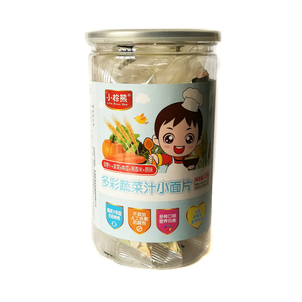 小棕熊多彩果蔬汁小面片(胡蘿卜+菠菜+南瓜+黑香米+原味)