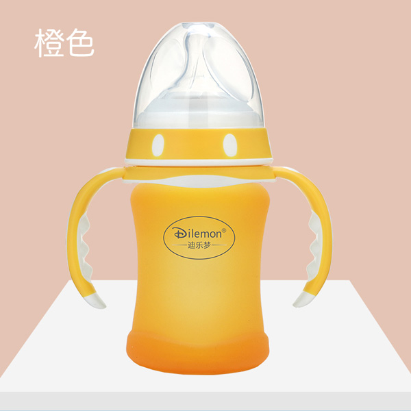 迪樂夢高鵬硅玻璃奶瓶5046橙色