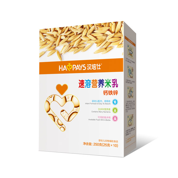 漢培仕速溶營養(yǎng)米乳鈣鐵鋅盒裝