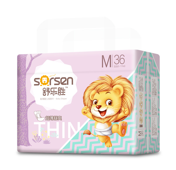舒樂勝超薄嬰兒紙尿片小包M36
