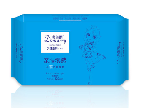 多美麗少女系列衛(wèi)生巾4片-超薄夜用420mm