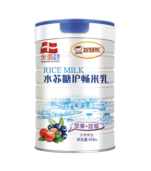 智慧熊水蘇糖護暢米乳-蘋果+藍莓 聽裝