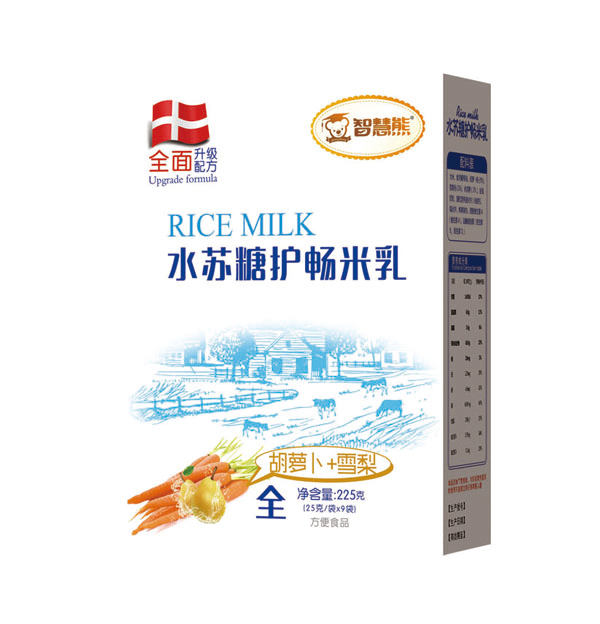 智慧熊水蘇糖護暢米乳-胡蘿卜+雪梨 盒裝