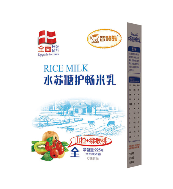 智慧熊水蘇糖護暢米乳-山楂+獼猴桃盒裝