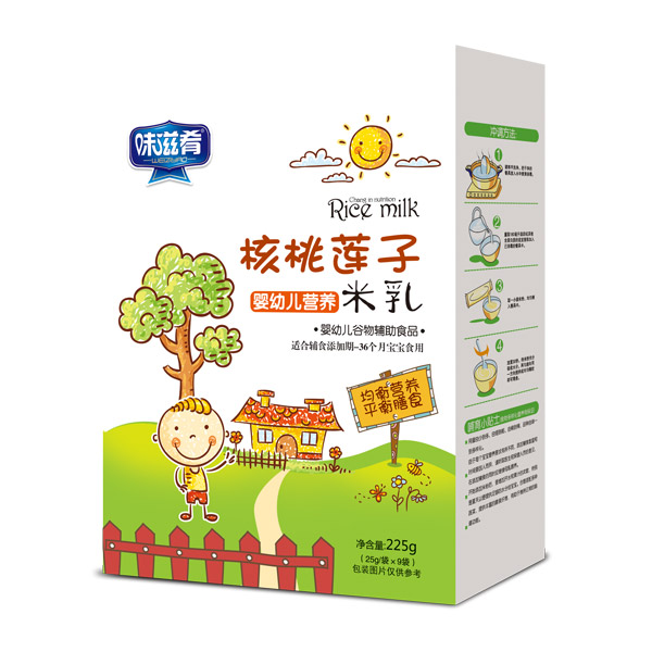味滋肴嬰幼兒營(yíng)養(yǎng)米乳盒裝-核桃蓮子