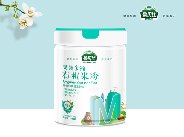 魯貝比果蔬多維有機(jī)米粉 聽裝