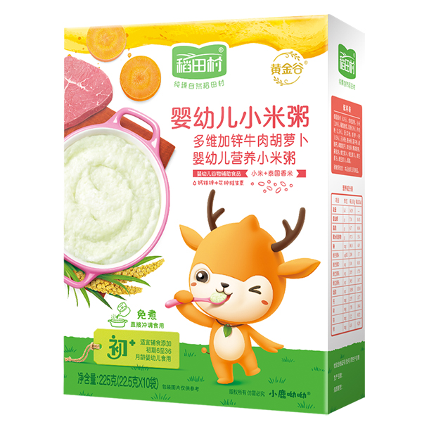 稻田村營養(yǎng)小米粥-牛肉胡蘿卜