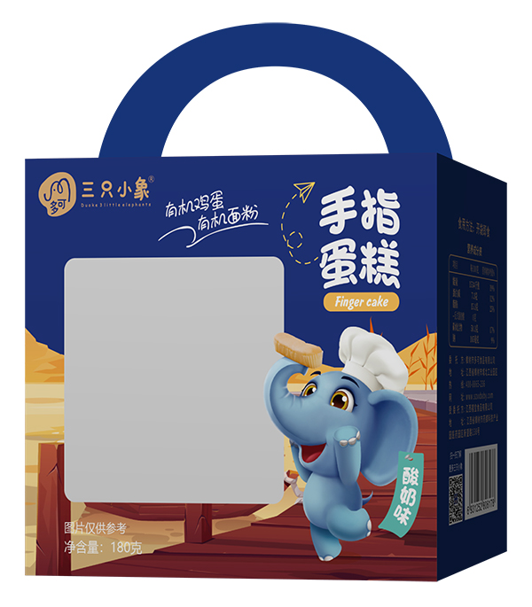 多可三只小象手指蛋糕 酸奶味