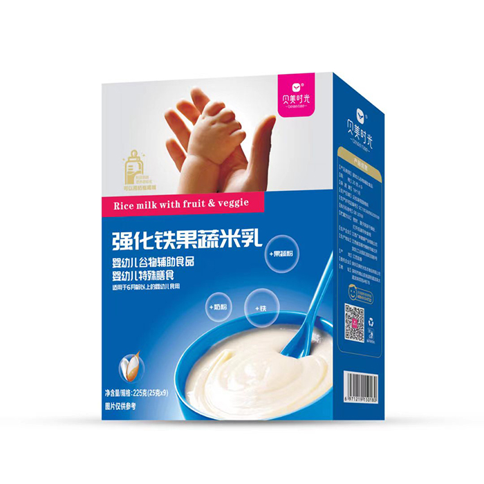 貝美時(shí)光強(qiáng)化鐵果蔬米乳盒裝