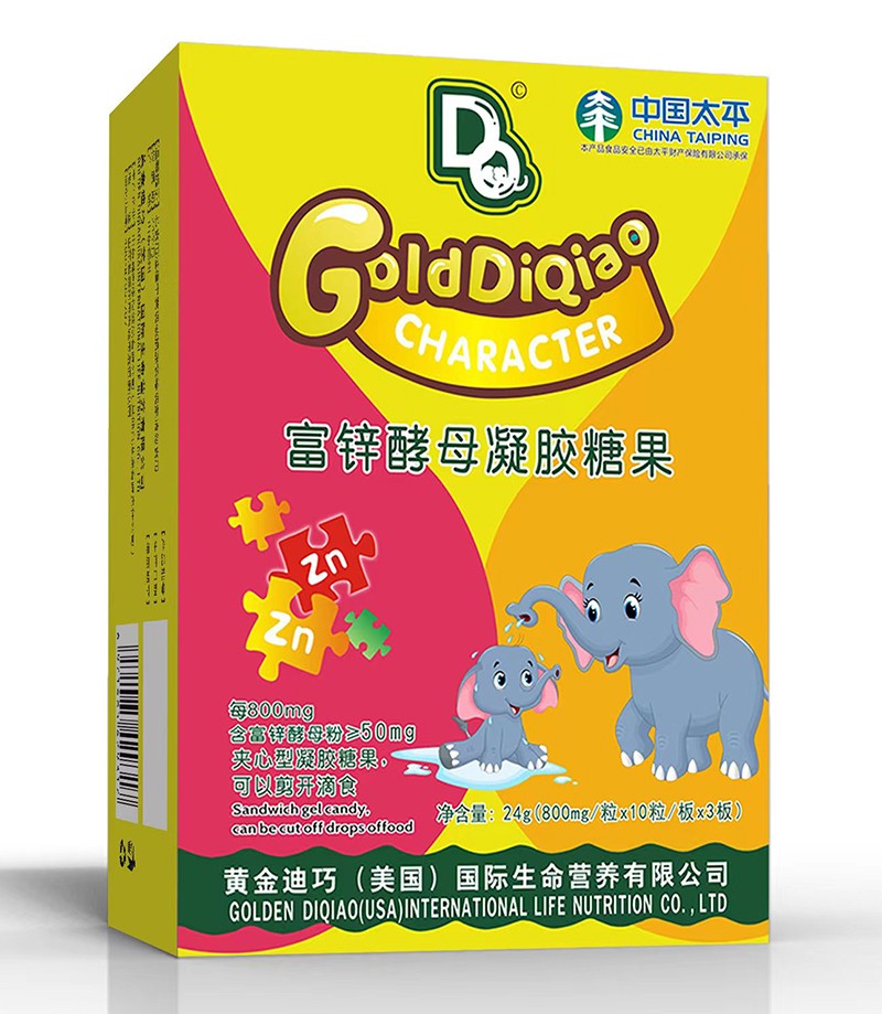 黃金迪巧富鋅酵母凝膠糖果 豎版