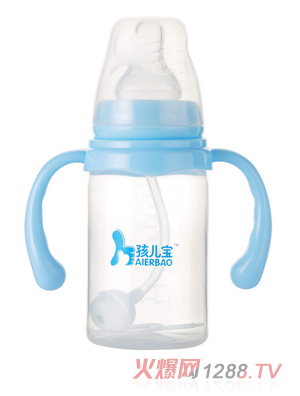 孩兒寶藍(lán)色標(biāo)口直身自動(dòng)PP奶瓶120ml