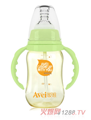 噯唯標(biāo)準(zhǔn)口徑帶柄自動PPSU奶瓶（150ml)