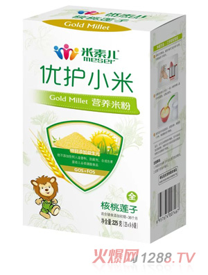 米素兒核桃蓮子優(yōu)護(hù)小米營(yíng)養(yǎng)米粉盒裝