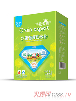 谷物專家水果營養(yǎng)奶米粉-蘋果 盒裝