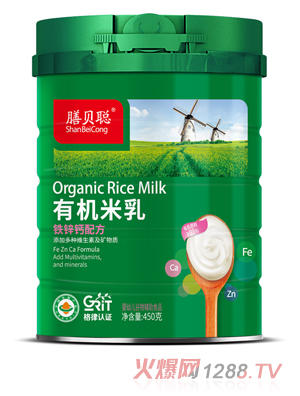 膳貝聰有機(jī)米乳（鐵鋅鈣配方）450聽(tīng)
