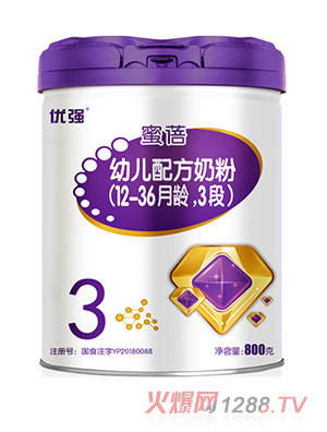 圣元優(yōu)強(qiáng)蜜蓓幼兒配方奶粉（12-36月齡，3段）800g