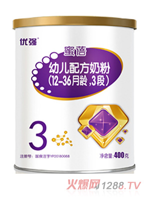 圣元優(yōu)強(qiáng)蜜蓓幼兒配方奶粉（12-36月齡，3段）400g